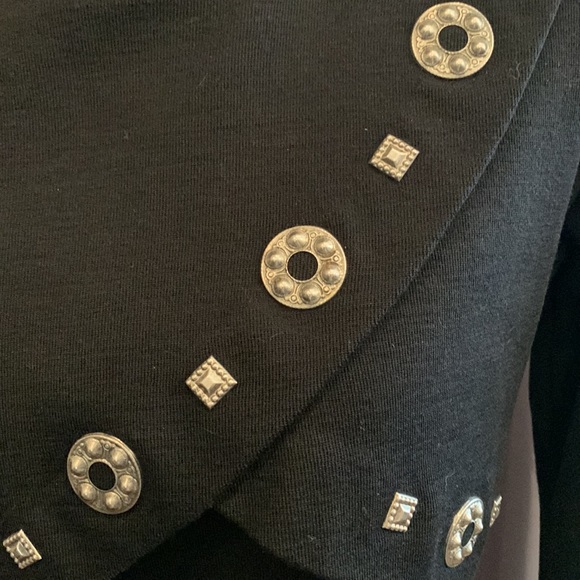 Vintage Andrea Jovine 100% wool dress with gold grommets. Size Large. - Picture 2 of 8